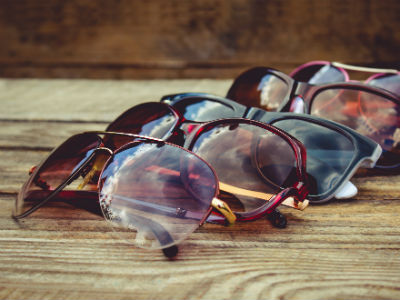 Sunglasses on a Deck